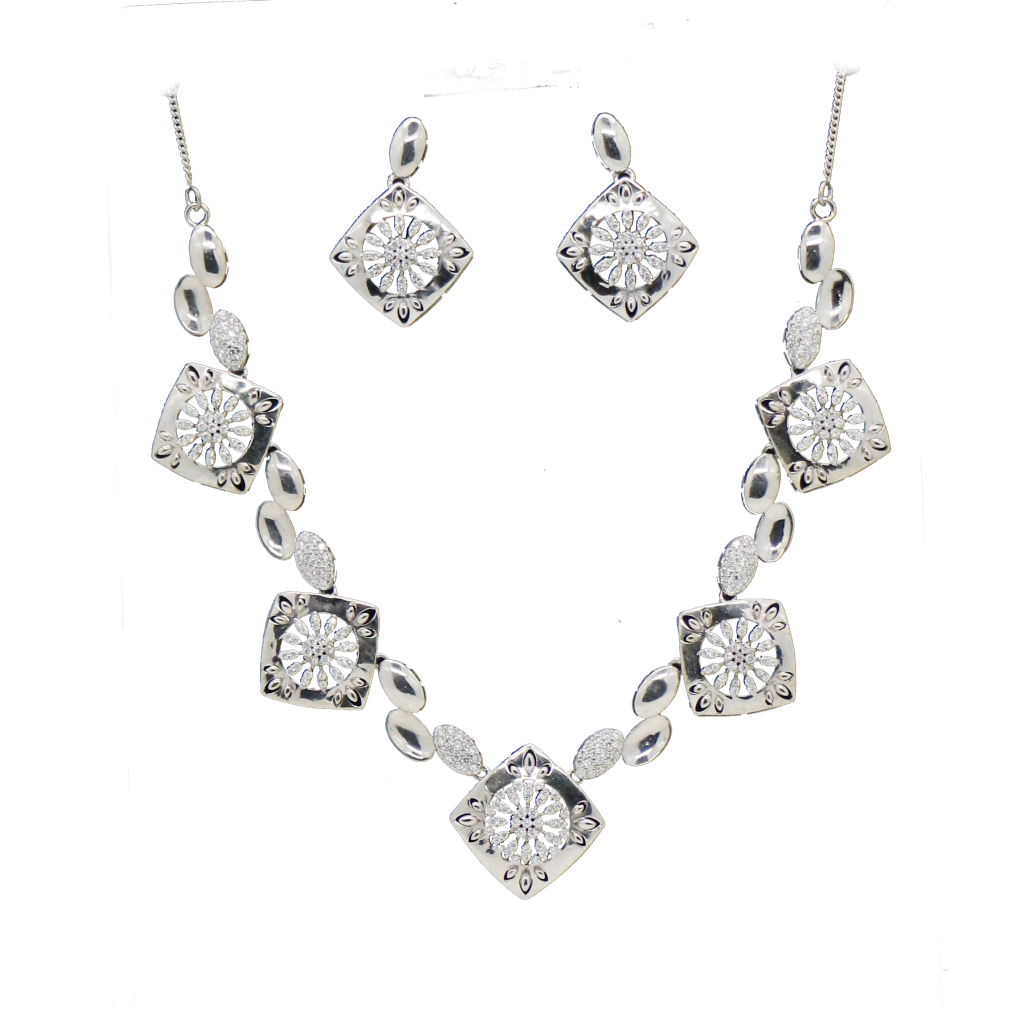 Necklace and Earrings - Rose / Gold