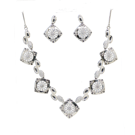 Necklace and Earrings - Rose / Gold