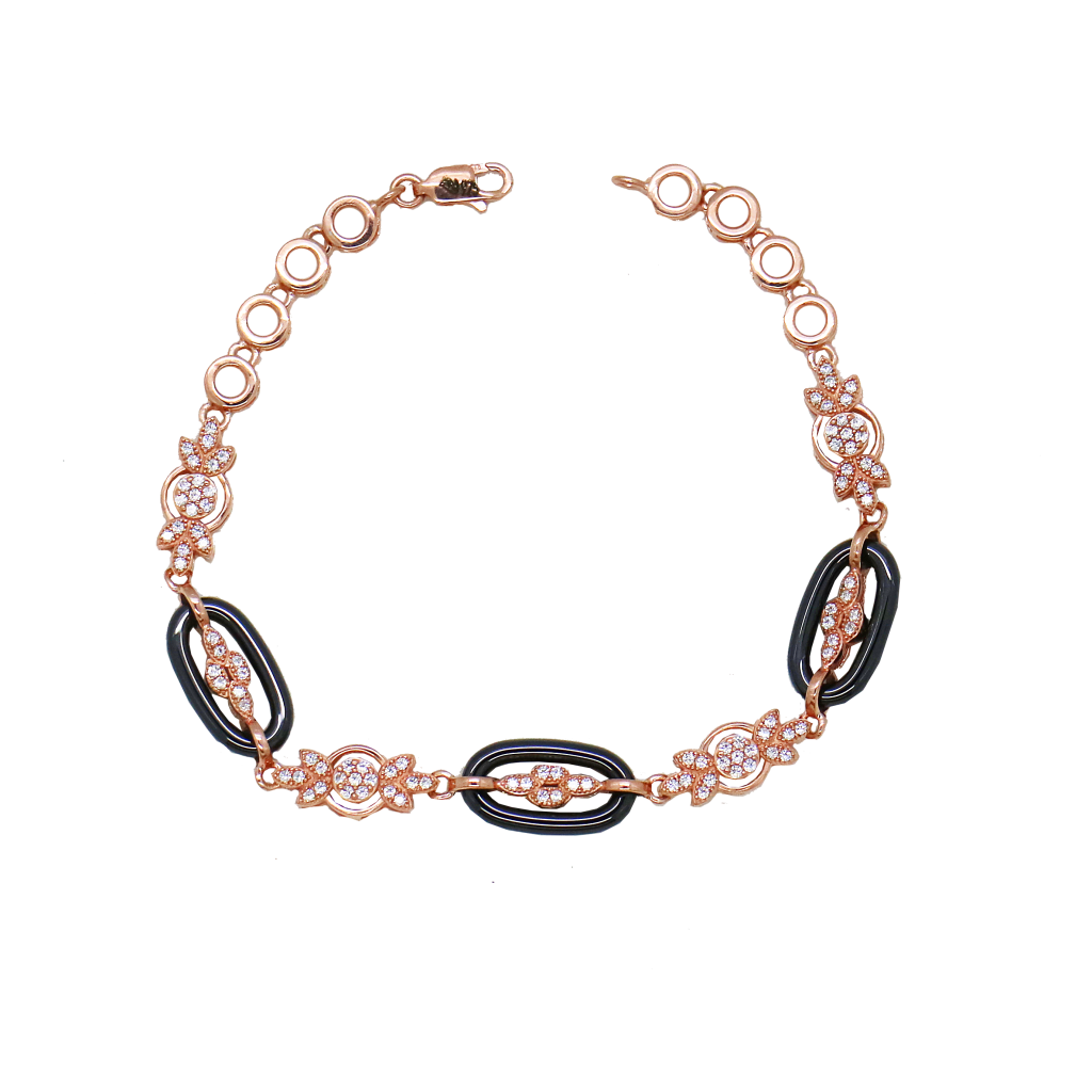 Diamond based rose gold bracelets